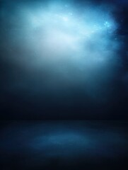 Obraz premium Stunning night sky illuminated with stars and cosmic clouds over tranquil dark water.