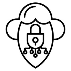 Cloud Security Icon