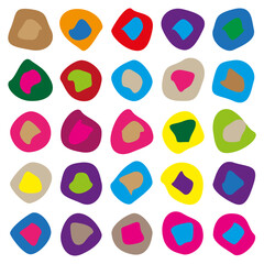 Abstract blob pattern. Colorful organic shapes. Vibrant liquid design. Vector illustration.