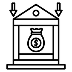 Obraz premium Bank Deposit Icon