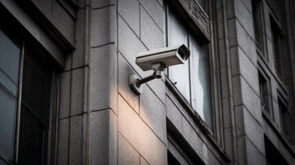 security camera on the office building, cctv technology