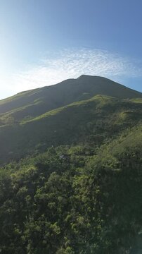 drone view from the top of mountain