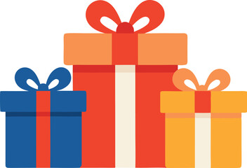 Modern Vector Icons of Presents with Bows