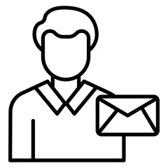 Post Office Clerk Male Icon