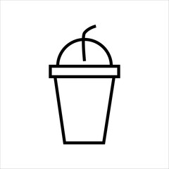Collection of coffee cup icons in black and white. Includes mugs, to-go cups, straws, lids, and steam. Beverage and café symbols for app, web, UI, banner, menu, and print design.