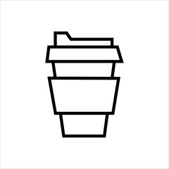 Collection of coffee cup icons in black and white. Includes mugs, to-go cups, straws, lids, and steam. Beverage and caf&eacute; symbols for app, web, UI, banner, menu, and print design.