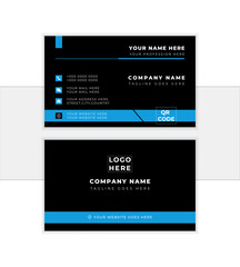 Fototapeta premium Simple elegant luxury business card design. professional name card template vector. visiting card. Modern shape with abstract color. Luxury background. Vector illustration print template. 