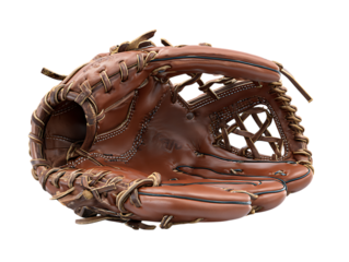 Baseball Mitt on White with Rugged Look