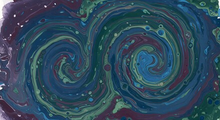 Vibrant Rainbow Ink Wash Abstract Art Painting