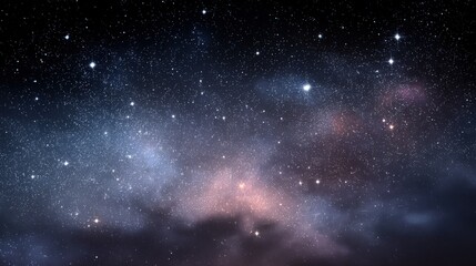 Stunning view of a clear night sky filled with bright stars and colorful nebulae.