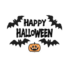 Happy Halloween background with pumpkin