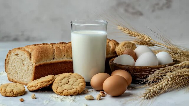 nourishing gluten-free breakfast composition with diverse ingredients for a healthy start to the day and a balanced diet lifestyle