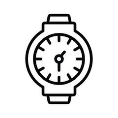 Catch a sight of this modern line icon of wristwatch