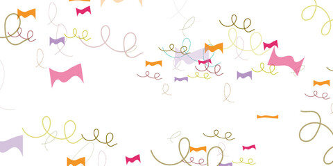 Colorful Party Confetti Background - Vector Celebration Design with Falling Ribbons and Streamers. Festive, Fun, and Vibrant Decoration for Events, Birthdays, and New Year