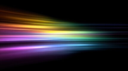 Vibrant Light Trails in Multiple Colors Creating Dynamic Motion and Energy.