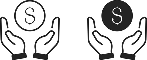 Money saving, investment, protection icon vector design