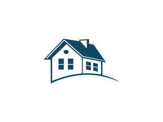 House Roof Logo Vector  Real Estate Property, Architecture Construction Icon, Modern Home Building Design for Realtor Branding and Contractor Services