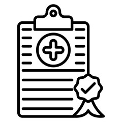 Obraz premium Medical Certificate Icon