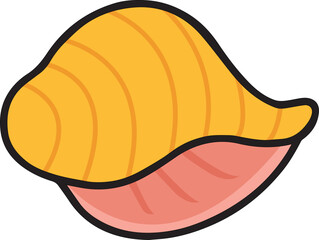 Colorful Summer Sea Shell Vector Illustration 