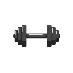 Dumbbell icon in flat style. Workout gym tool vector illustration 