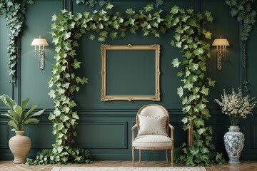 Sophisticated Ivy Frame Decor for Summer-Themed Backdrops in Stylish Interiors