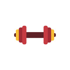 Dumbbell icon in flat style. Workout gym tool vector illustration 