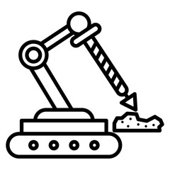 Mining Drill Icon