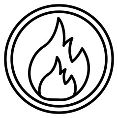 Flame Circle Icon