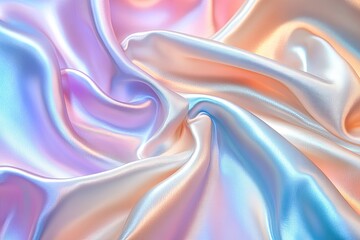 A close-up of swirling iridescent silk