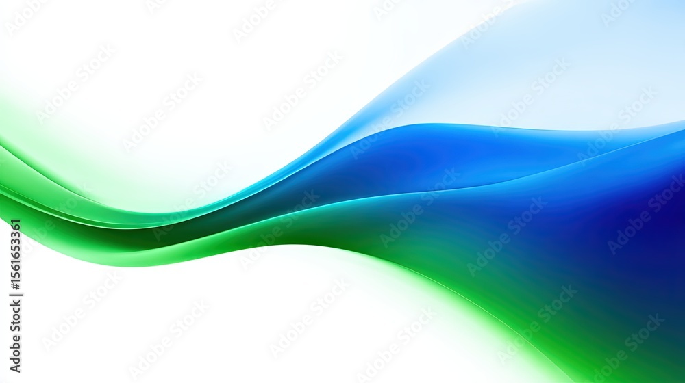 Poster Abstract flowing colorful wave design background with smooth curves and gradients.