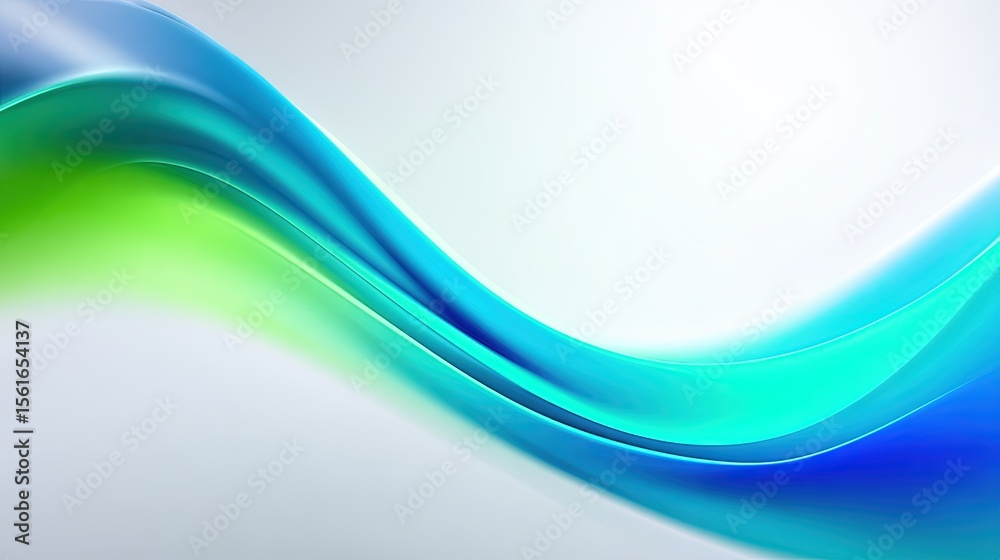 Fototapete Abstract colorful flowing waves with gradient design and smooth curves background.