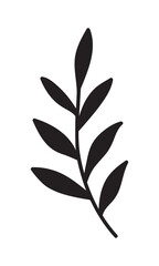 Botanical branch with clustered berries in minimalist style – Design illustration for decoration, wall decor, wallpaper, cover, banner.