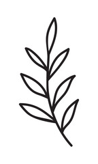 Botanical branch with clustered berries in minimalist style – Design illustration for decoration, wall decor, wallpaper, cover, banner.