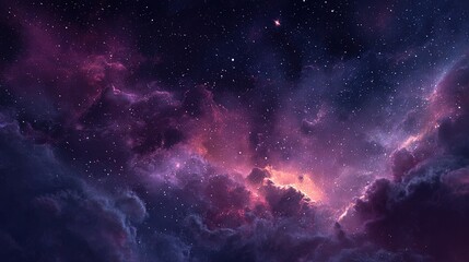 Fototapeta premium Vast colorful galaxy with bright stars and nebulae in deep space scene.
