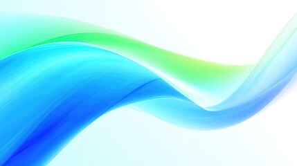 Dynamic Abstract Background with Blue Green Curved Waves for Digital Design.