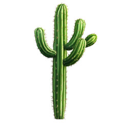 Naklejka premium Detailed illustration of a saguaro cactus