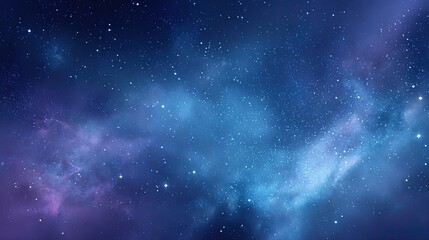 Vast Starry Night Sky with Bright Milky Way and Twinkling Celestial Lights.