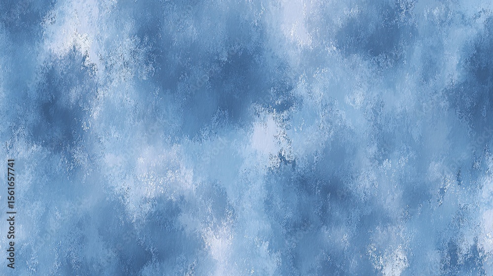 Poster Abstract blue textured background with cloud-like patterns in vivid shades.