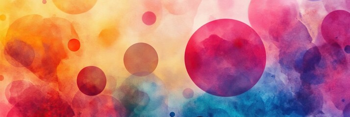 Abstract colorful circles in soft, blended hues