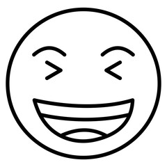 Grinning Squinting Face Icon