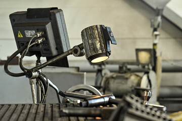 Manufacturing industry plant factory welding turner milling machine operator welder girl woman...