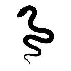 Black and white Snake Silhouette