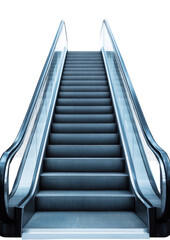 A full-frame view of a modern escalator