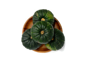 chestnut pumpkin on white background