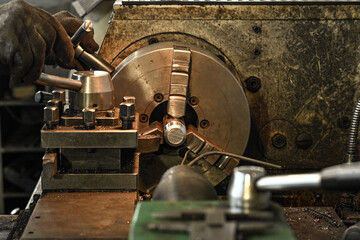 Manufacturing industry plant factory welding turner milling machine operator welder girl woman...