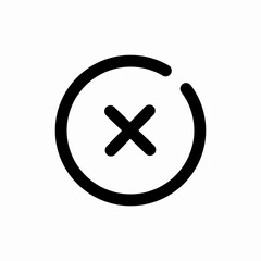 close cancel delete cross icon vector sign
