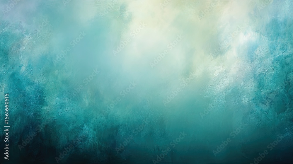 Poster Abstract textured background with gradient blue green shades and soft lighting.