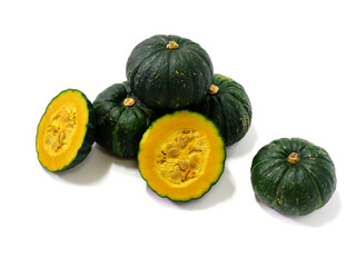 chestnut pumpkin on white background