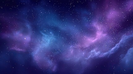 Vast Starry Night Sky with Nebula and Cosmic Dust in Deep Outer Space Scene.