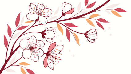 abstract floral background with flowers